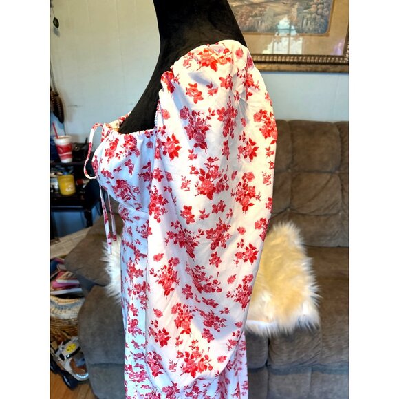 Floral Romantic Feminine Prairie Cottage Maxi Dress XL By Loness Festival Fairy - Picture 11 of 13